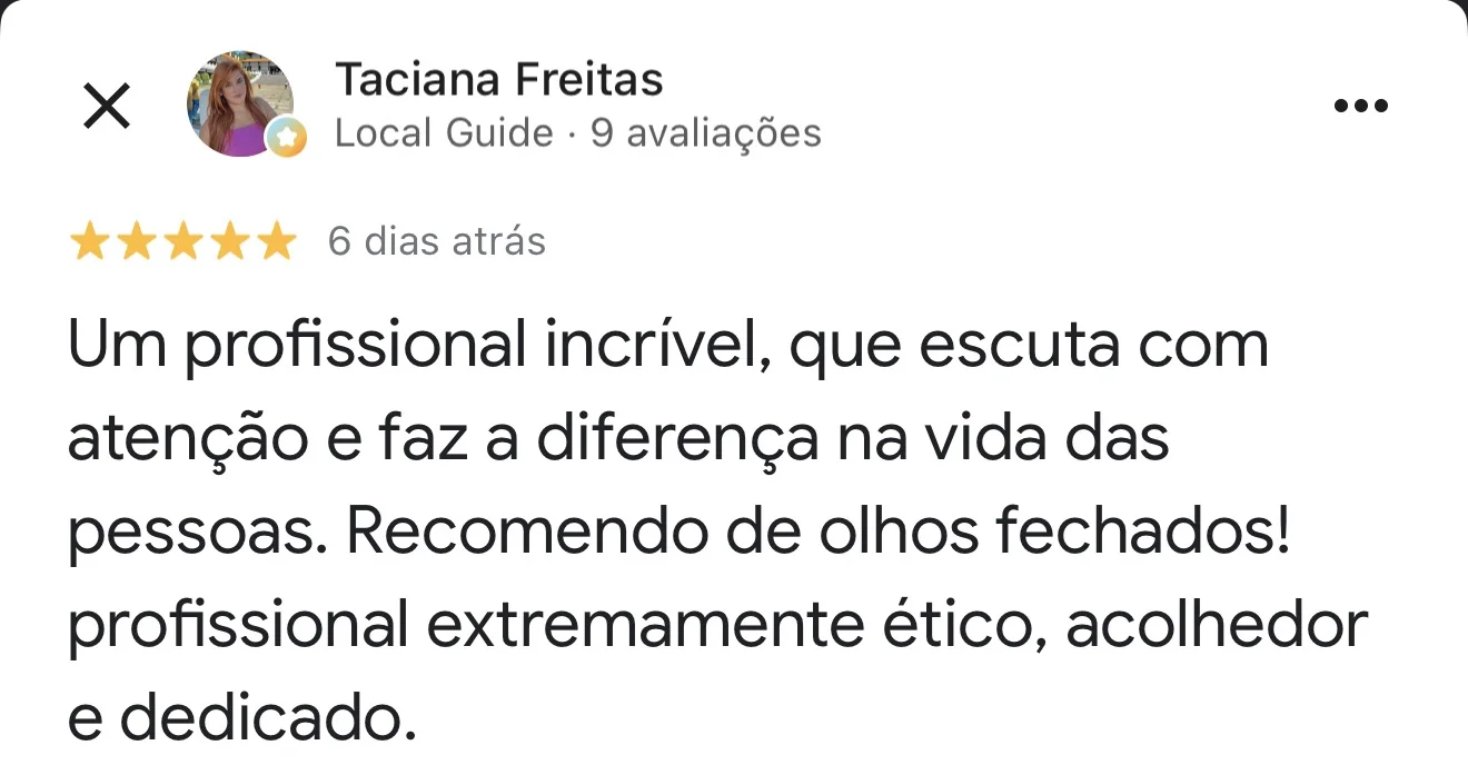 Avaliação 3 no Google